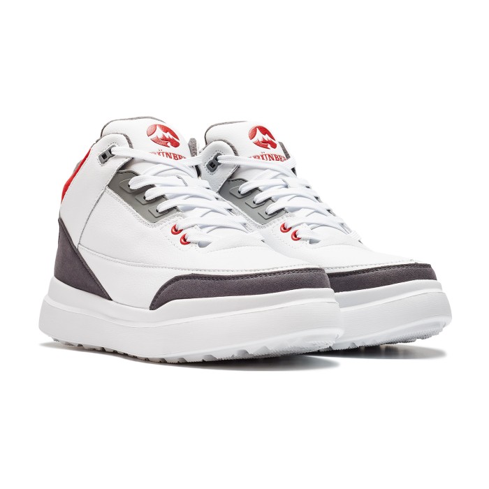 ботинки sneakers leather high от бренда grunberg вид слева