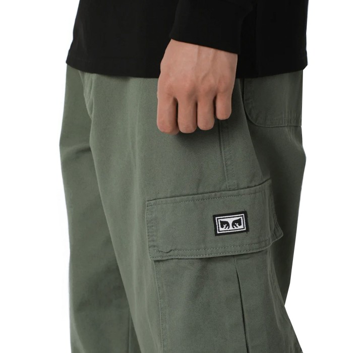 брюки bigwig baggy twill cargo pant от бренда obey вид слева