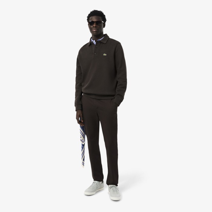 брюки мужские брюки-чинос lacoste из эластичного хлопка из хлопка спереди