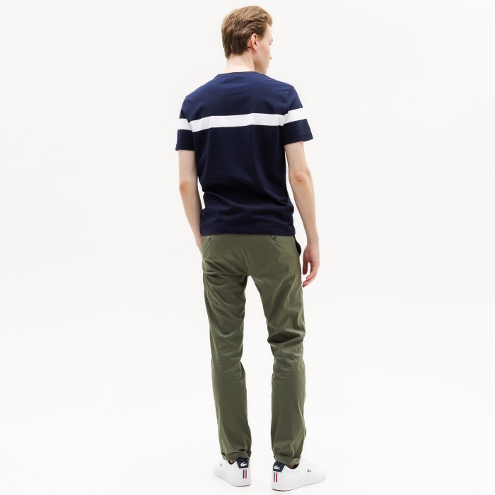 брюки мужские брюки lacoste приталенного кроя от бренда lacoste вид слева
