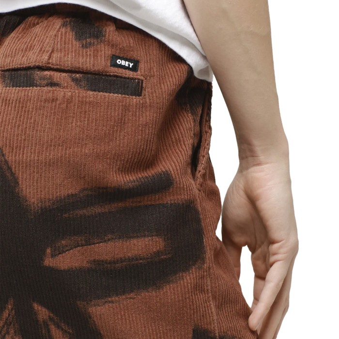 брюки nabi baggy cord pant от бренда obey вид слева