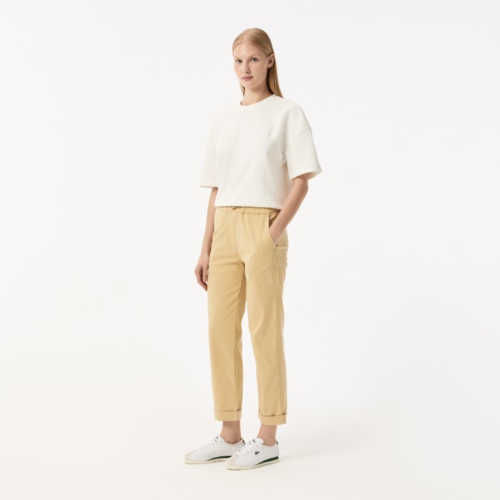брюки женские брюки lacoste стандартного кроя с регулируемым поясом HF0401IXQ фотография