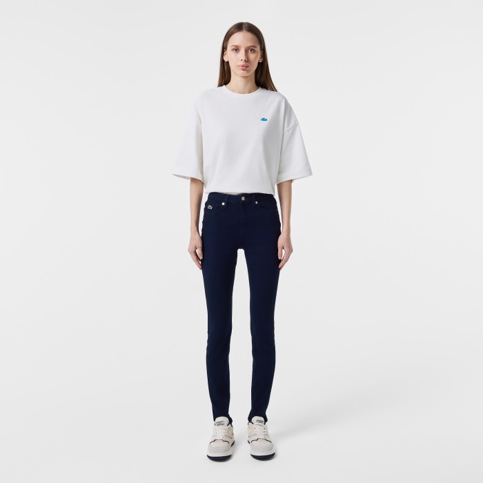 джинсы женские джинсы с высокой талией lacoste облегающего кроя HF025050L фотография