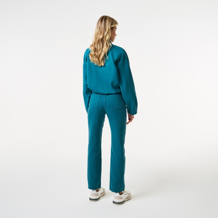джинсы женские прямые джинсы lacoste из экологиески чистого хлопка от бренда lacoste вид слева