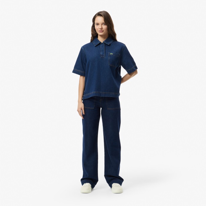 джинсы женские прямые джинсы lacoste HF2632MK9 фотография