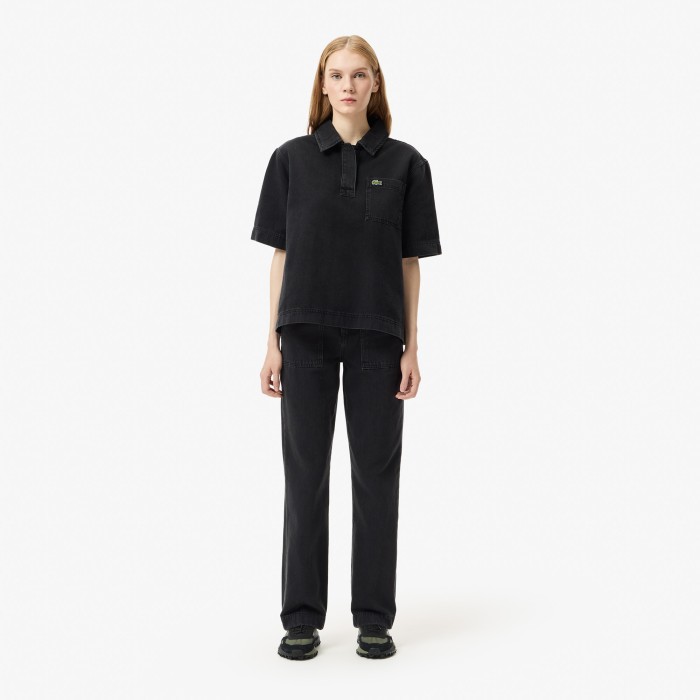 джинсы женские прямые джинсы lacoste HF2632050 фотография