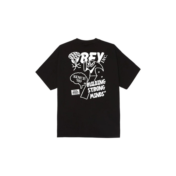 футболка building strong minds от бренда obey вид слева