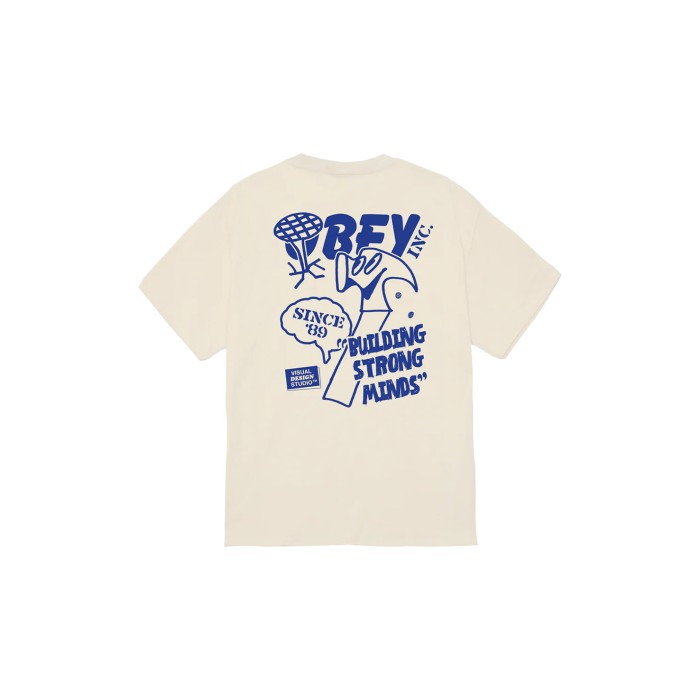 футболка building strong minds от бренда obey вид слева