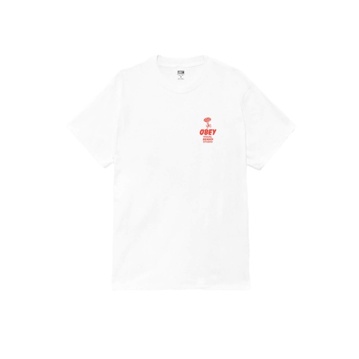 футболка building strong minds от бренда obey вид слева
