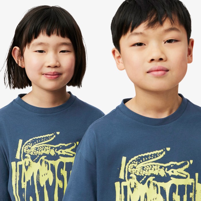 футболка детская хлопковая футболка lacoste - качественный продукт вид сбоку