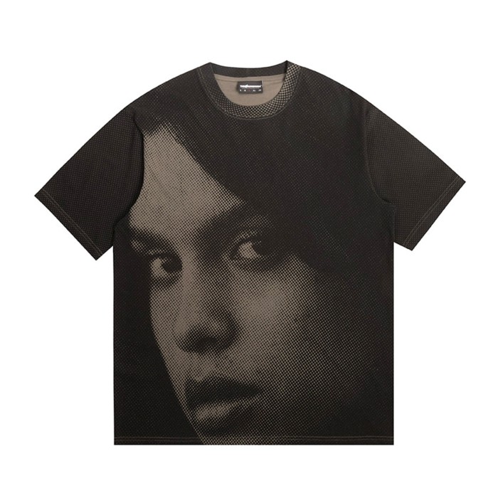 футболка face t-shirt HNT24P109002GREY фотография