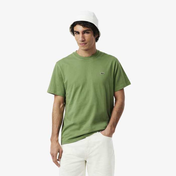 футболка мужская хлопковая футболка lacoste с коротким рукавом TH731802M фотография