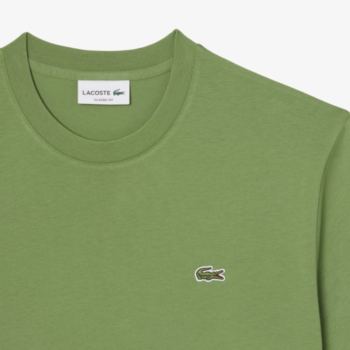 футболка мужская хлопковая футболка lacoste с коротким рукавом - качественный продукт вид сбоку