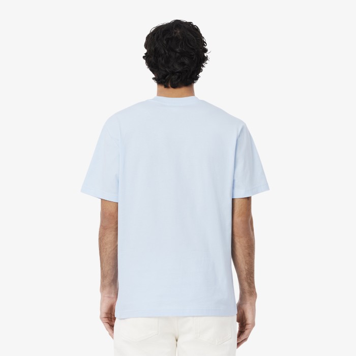футболка мужская хлопковая футболка lacoste с коротким рукавом от бренда lacoste вид слева