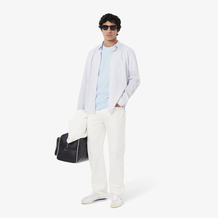 футболка мужская хлопковая футболка lacoste с коротким рукавом из проверенных материалов спереди