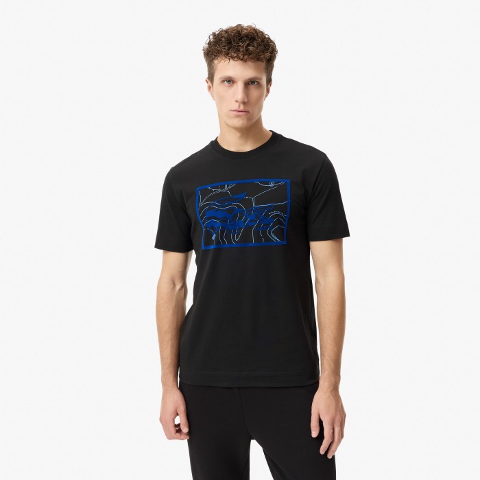 футболка мужская хлопковая футболка lacoste стандартного кроя TH2620031 фотография