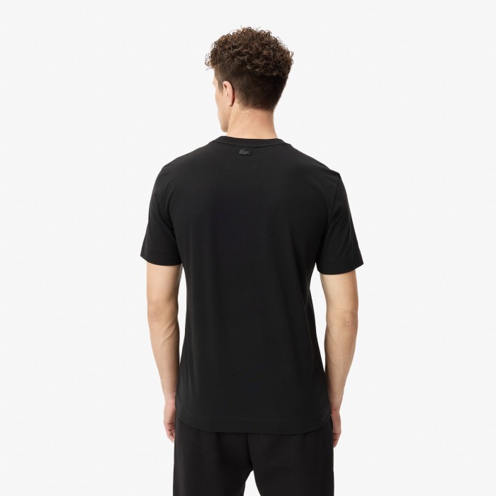 футболка мужская хлопковая футболка lacoste стандартного кроя от бренда lacoste вид слева
