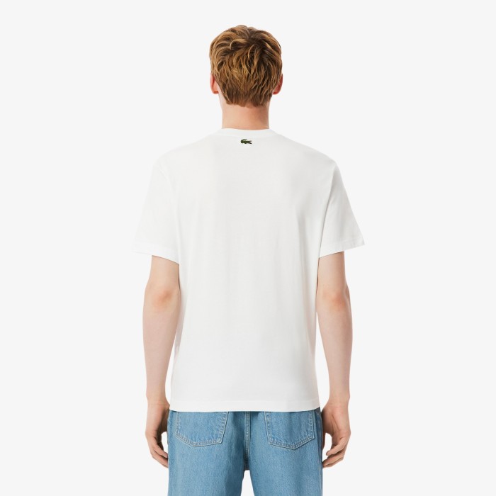 футболка мужская хлопковая футболка lacoste от бренда lacoste вид слева