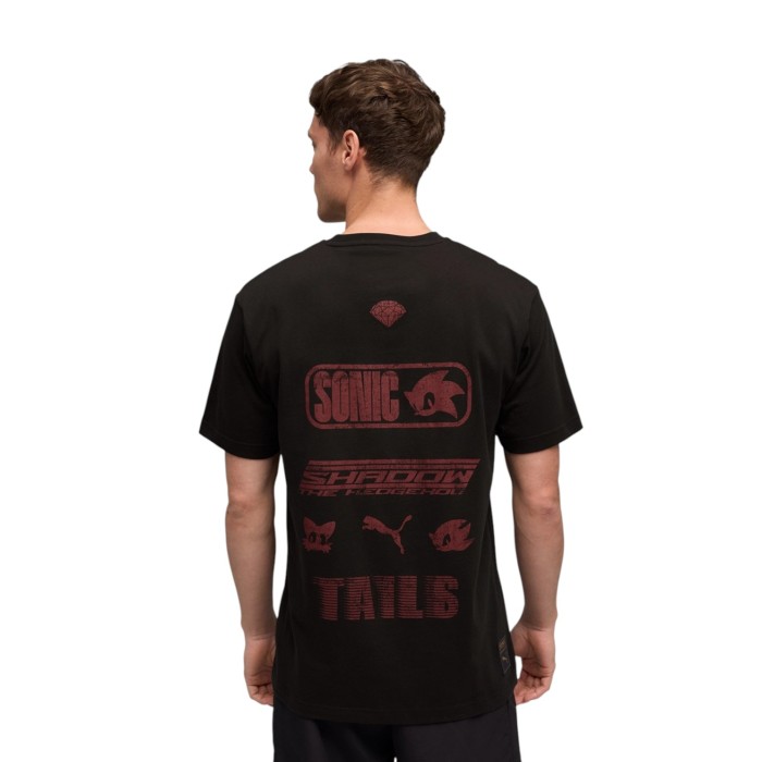 футболка puma x sonic relaxed graphic tee от бренда puma вид слева