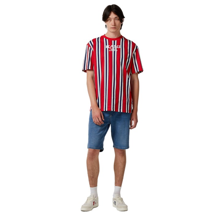 футболка retro striped tee KKKM2410341R00 фотография
