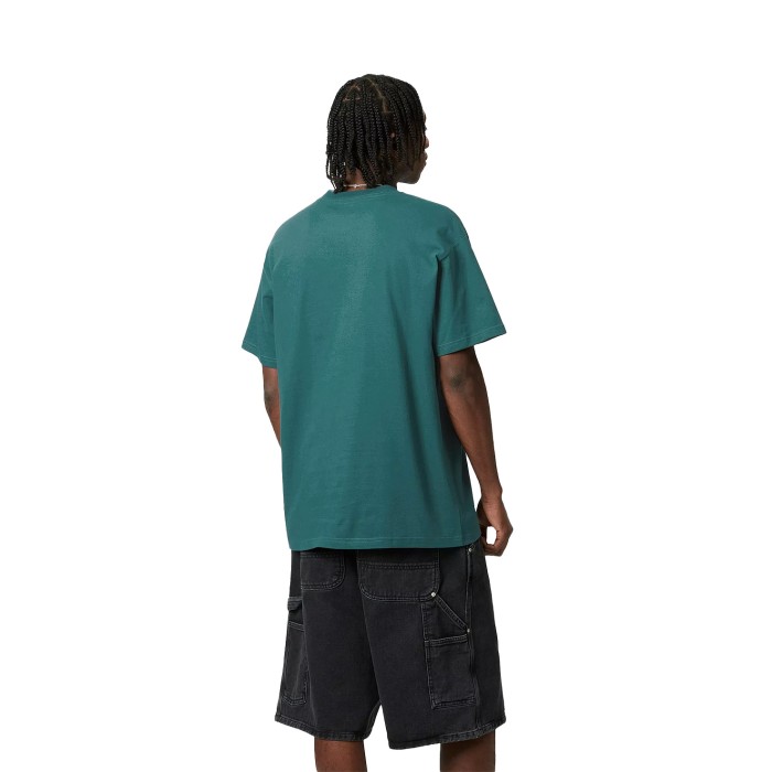 футболка s/s label script t-shirt от бренда carhartt wip вид слева