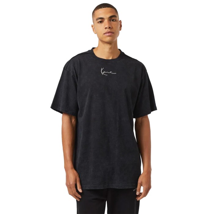 футболка small signature distressed heavy jersey tee KKKM2410211R00 фотография