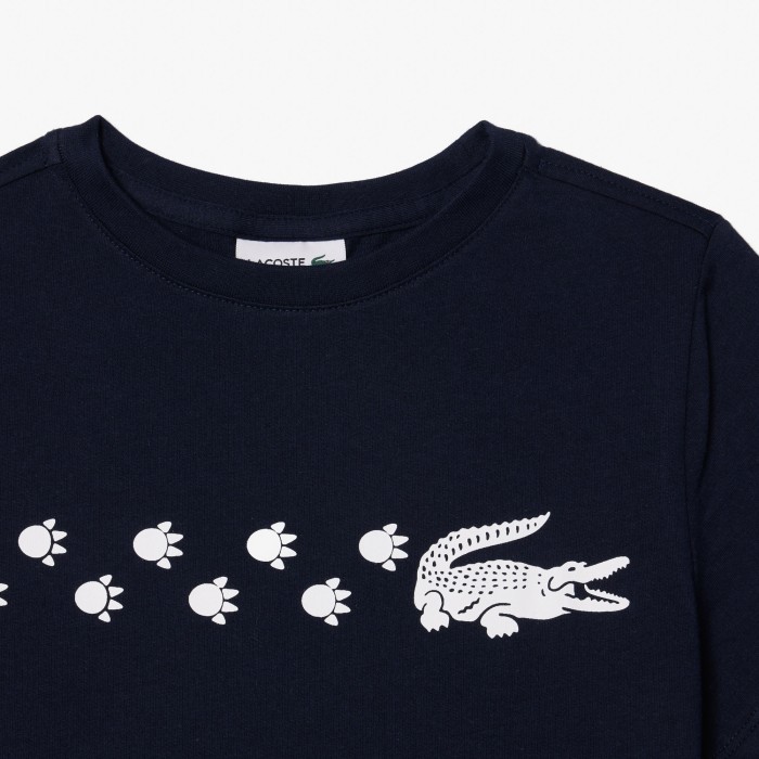 футболка t-shirt от бренда lacoste вид слева