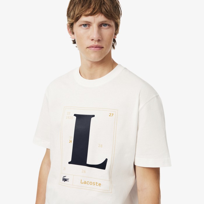 футболка t-shirt от бренда lacoste вид слева