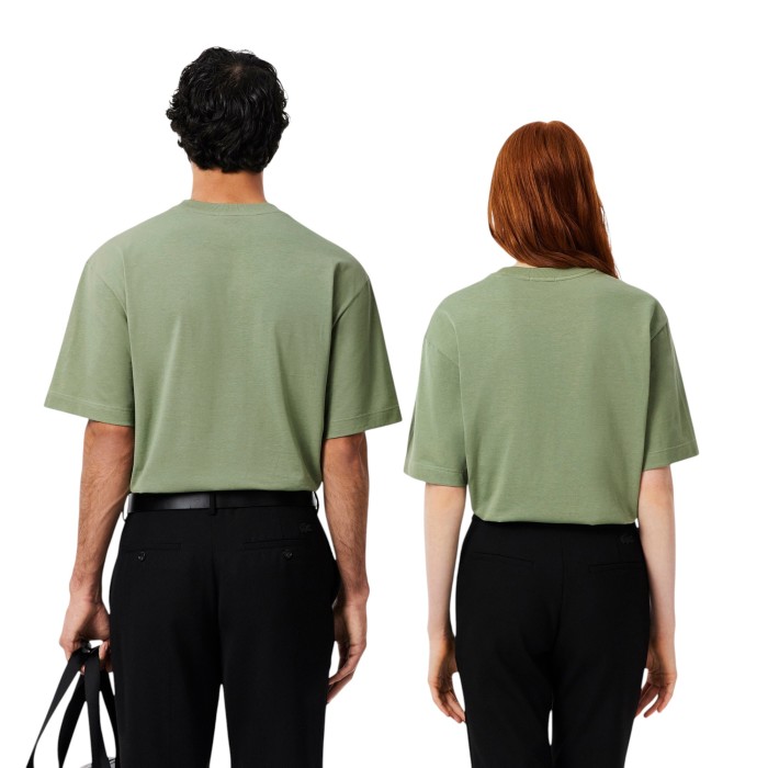 футболка t-shirt от бренда lacoste вид слева