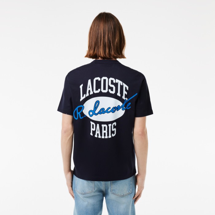 футболка t-shirt от бренда lacoste вид слева