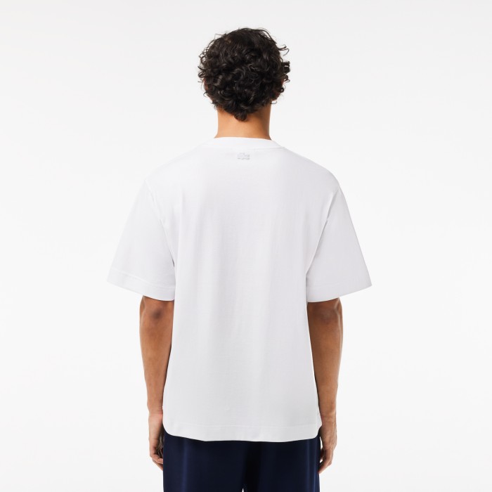 футболка t-shirt от бренда lacoste вид слева
