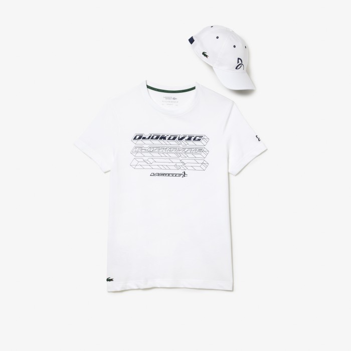 футболка t-shirt от бренда lacoste вид слева
