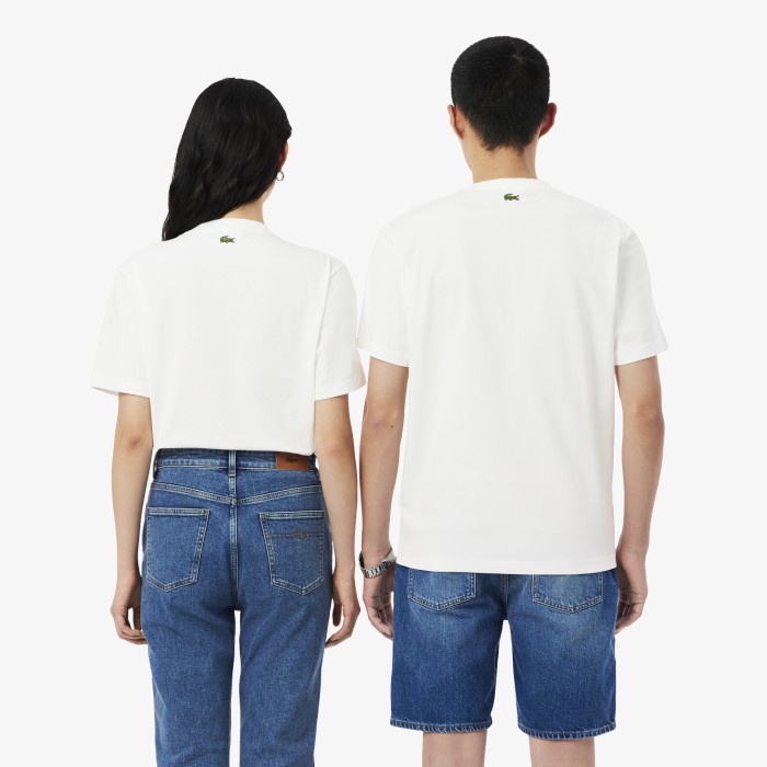 футболка t-shirt от бренда lacoste вид слева