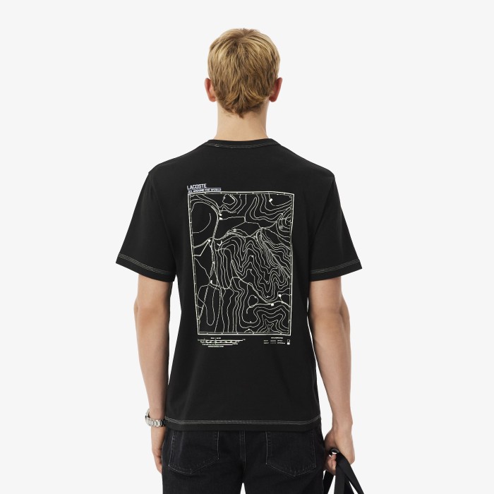 футболка t-shirt от бренда lacoste вид слева