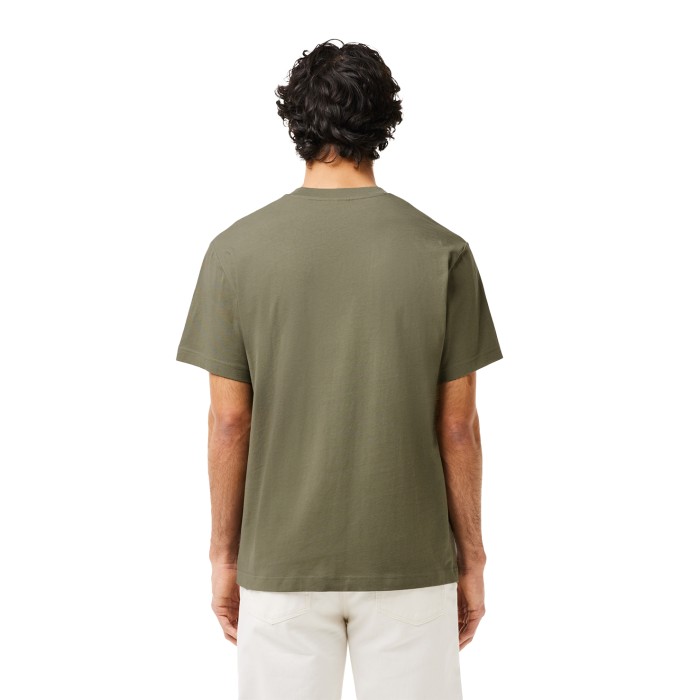 футболка t-shirt от бренда lacoste вид слева