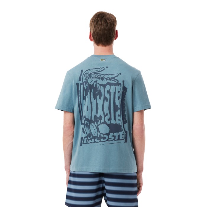 футболка t-shirt от бренда lacoste вид слева