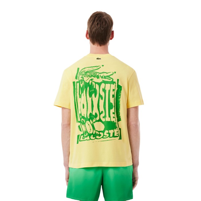 футболка t-shirt от бренда lacoste вид слева