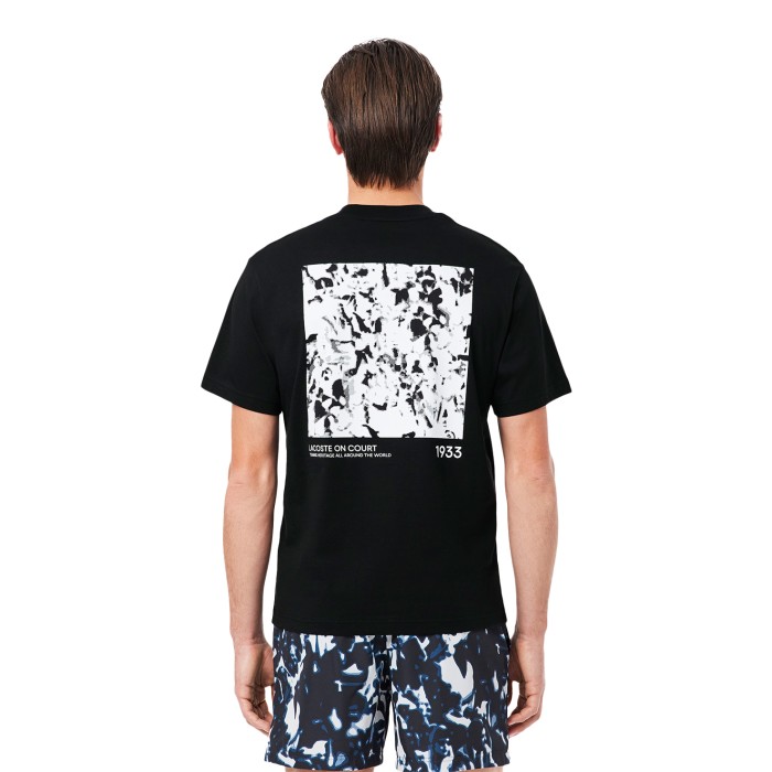 футболка t-shirt от бренда lacoste вид слева