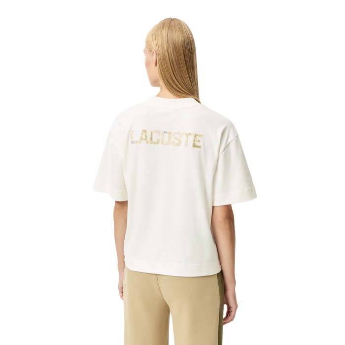 футболка t-shirt от бренда lacoste вид слева