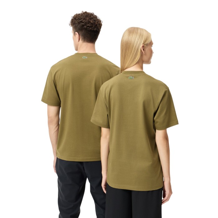 футболка t-shirt от бренда lacoste вид слева