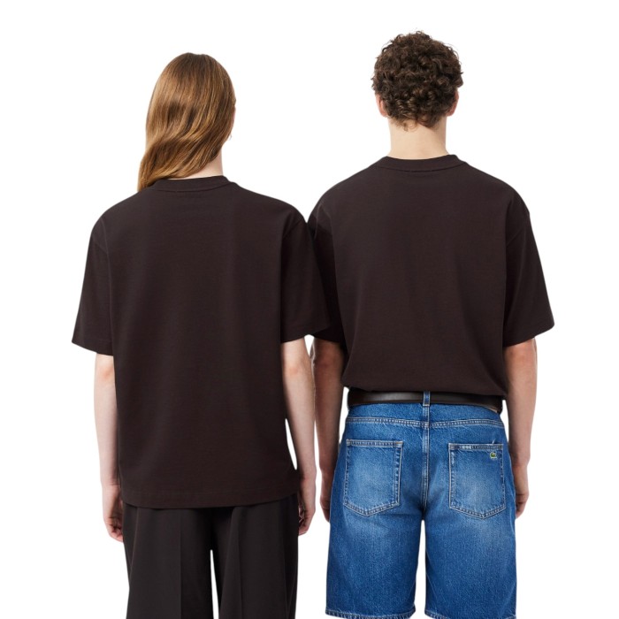 футболка t-shirt от бренда lacoste вид слева