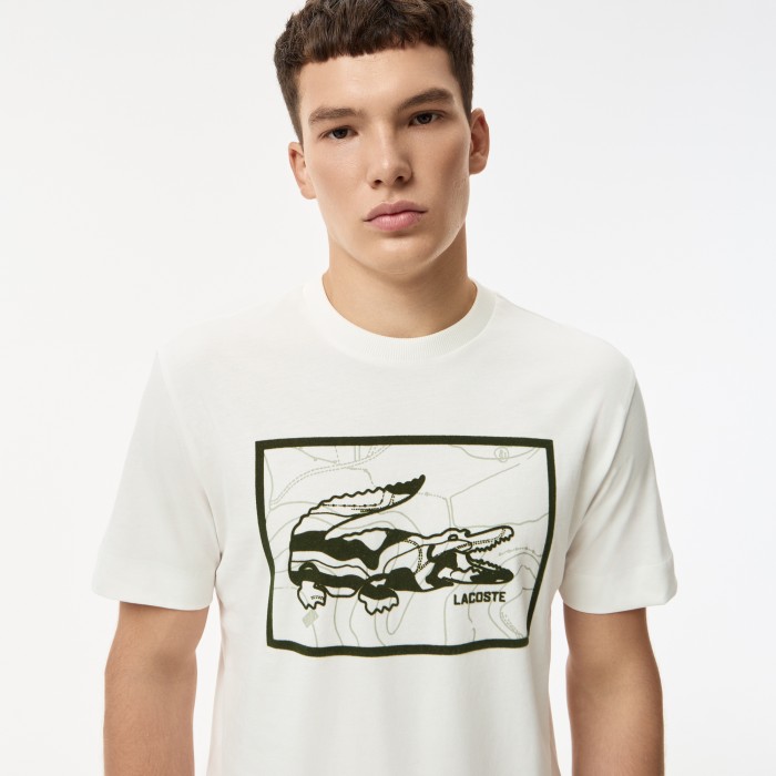 футболка t-shirt от бренда lacoste вид слева