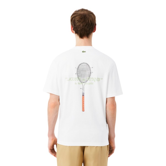 футболка t-shirt от бренда lacoste вид слева