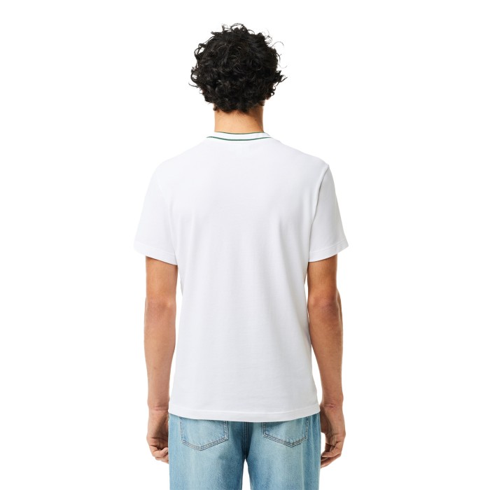 футболка t-shirt от бренда lacoste вид слева