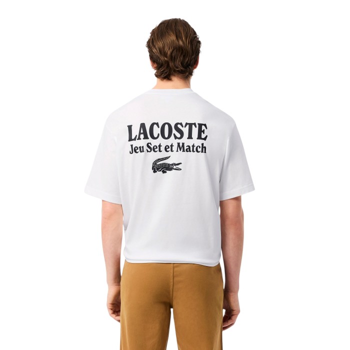 футболка t-shirt от бренда lacoste вид слева