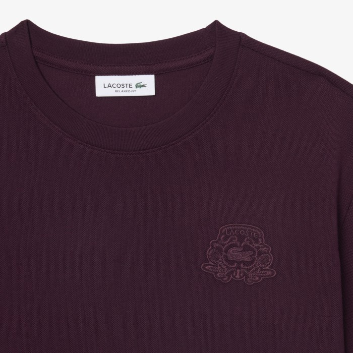 футболка t-shirt от бренда lacoste вид слева