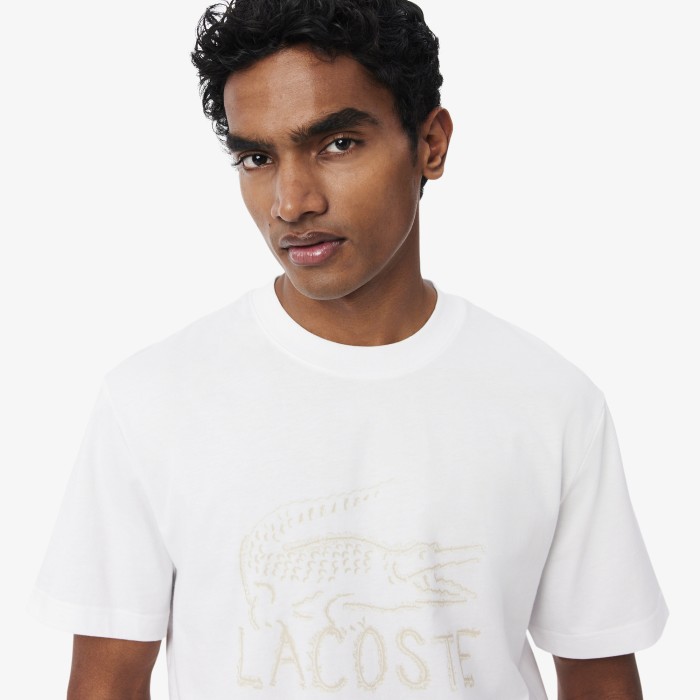 футболка t-shirt от бренда lacoste вид слева