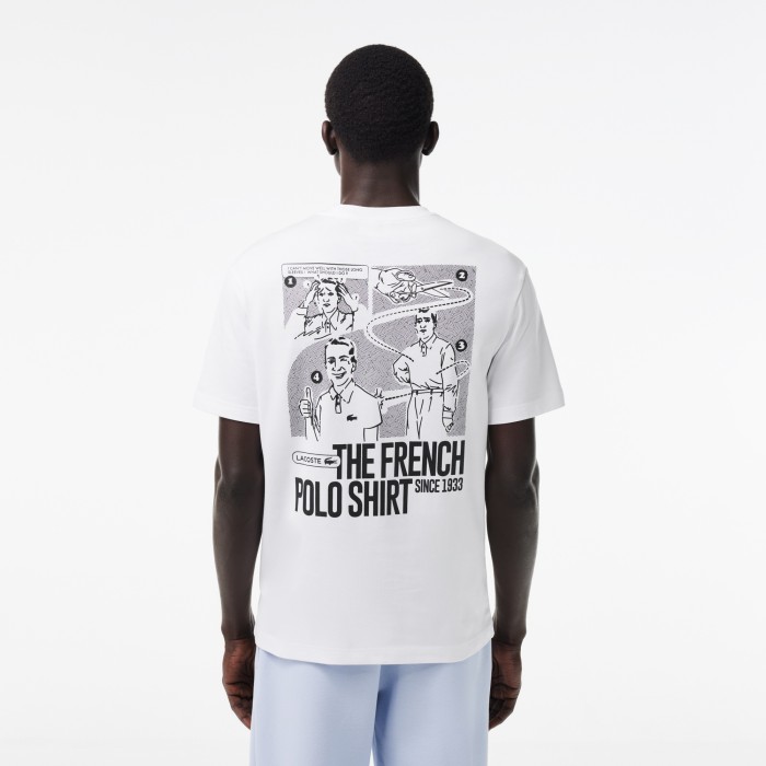 футболка t-shirt от бренда lacoste вид слева