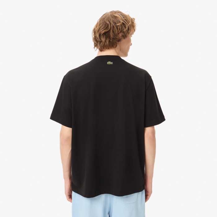 футболка t-shirt от бренда lacoste вид слева