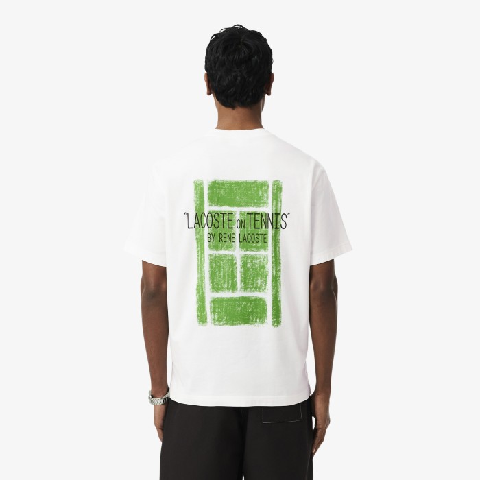 футболка t-shirt от бренда lacoste вид слева